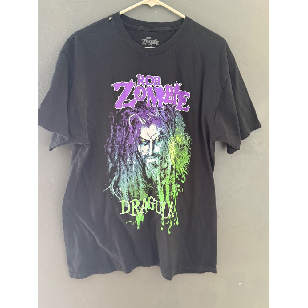 Rob Zombie Dragula Graphic T-Shirt Mens XL Black Short Sleeve Rock Metal Tee